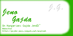 jeno gajda business card